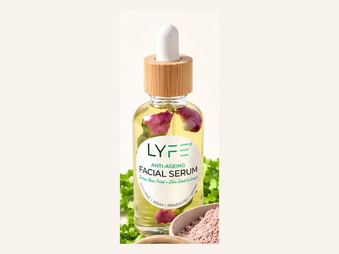 LYFE gezichtsserum van 50 ml met rozenblaadjes